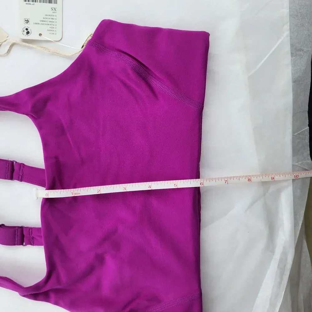 Free People x Hatch Never Better‎ Square Neck Maternity Sports Bra XS NWT Berry